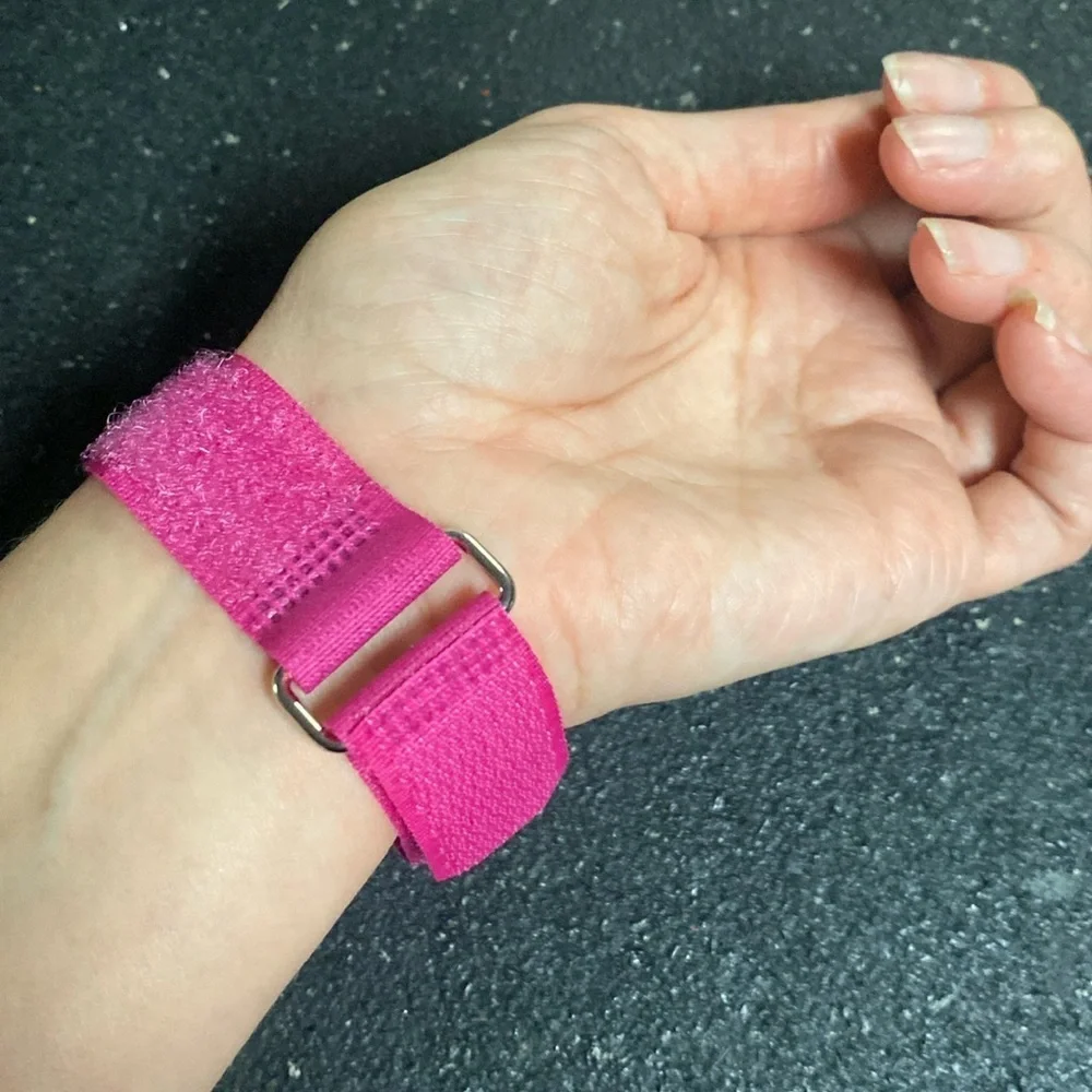 80s Colorful Pink Faux Wristwatch Bracelet